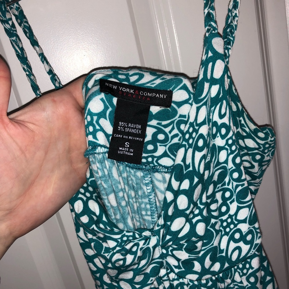 Turquoise stretchy soft maxi dress